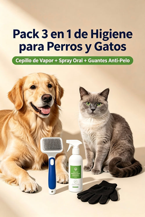 Rutina Impecable: Kit Esencial 3 en 1 para Perros y Gatos